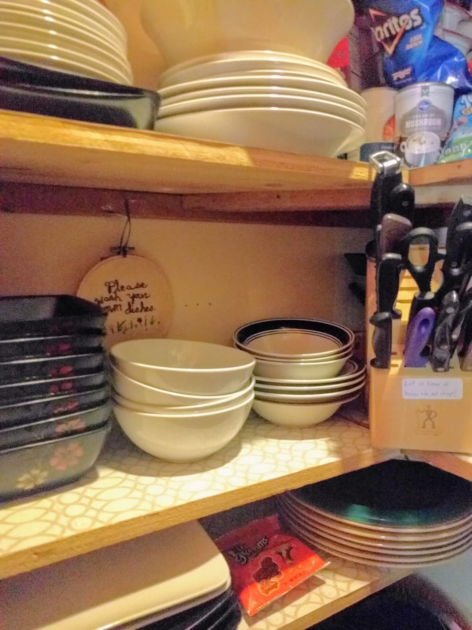 Plenty of dishes for "dining in". Let us know if you need to borrow anything.