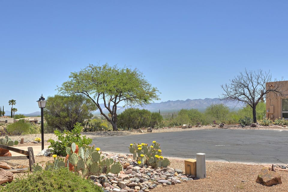 View from front patio looking at the Santa Rita mountain range