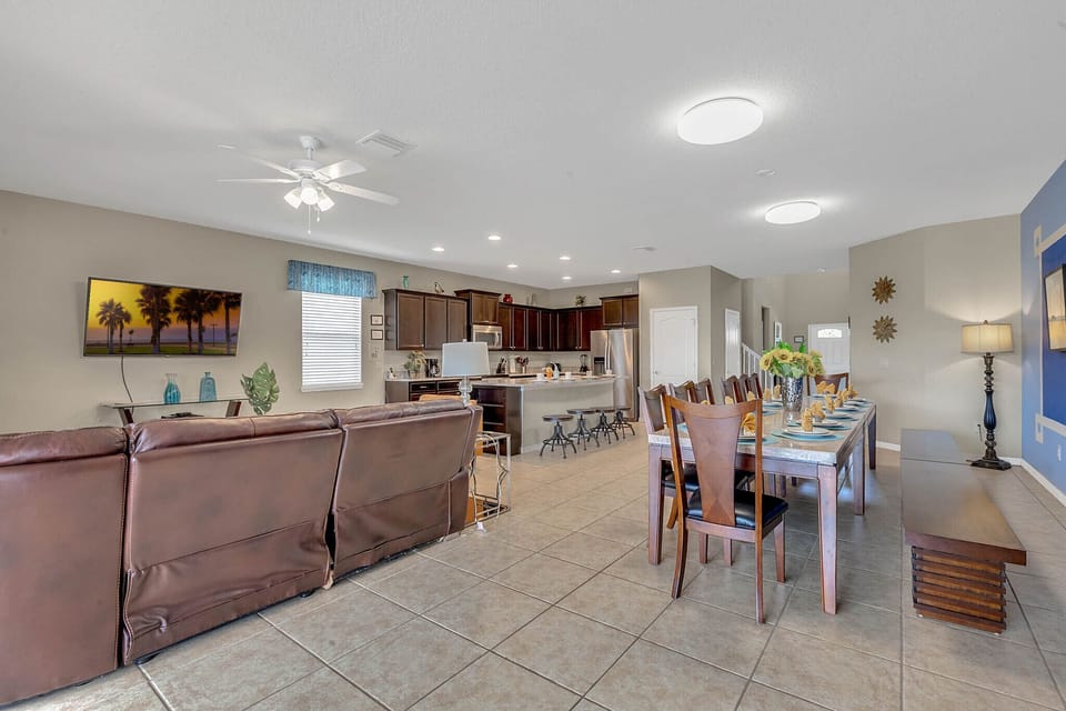 kitchen and dining area