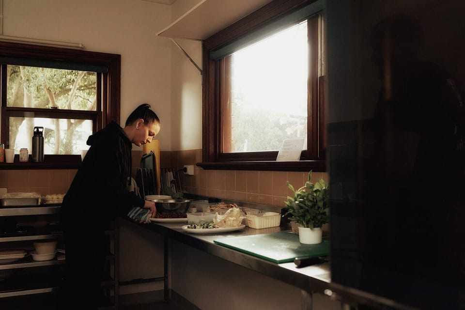 A spacious kitchen