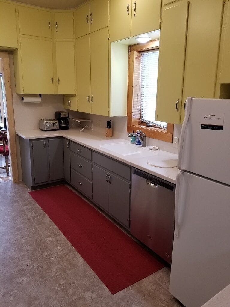Kitchen Fridge, Dishwasher, Sink, Counter