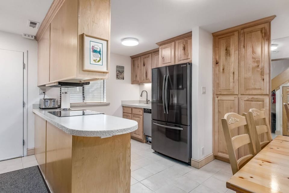 The kitchen is filled with equipment you need to prepare delicious meals.
