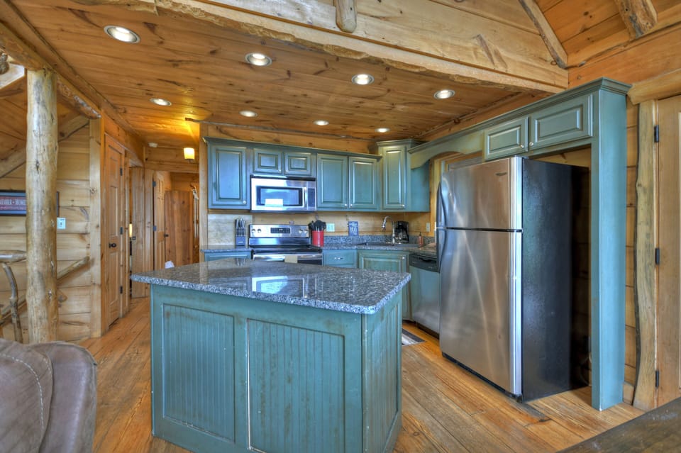 View From The Top- Kitchen area with appliances