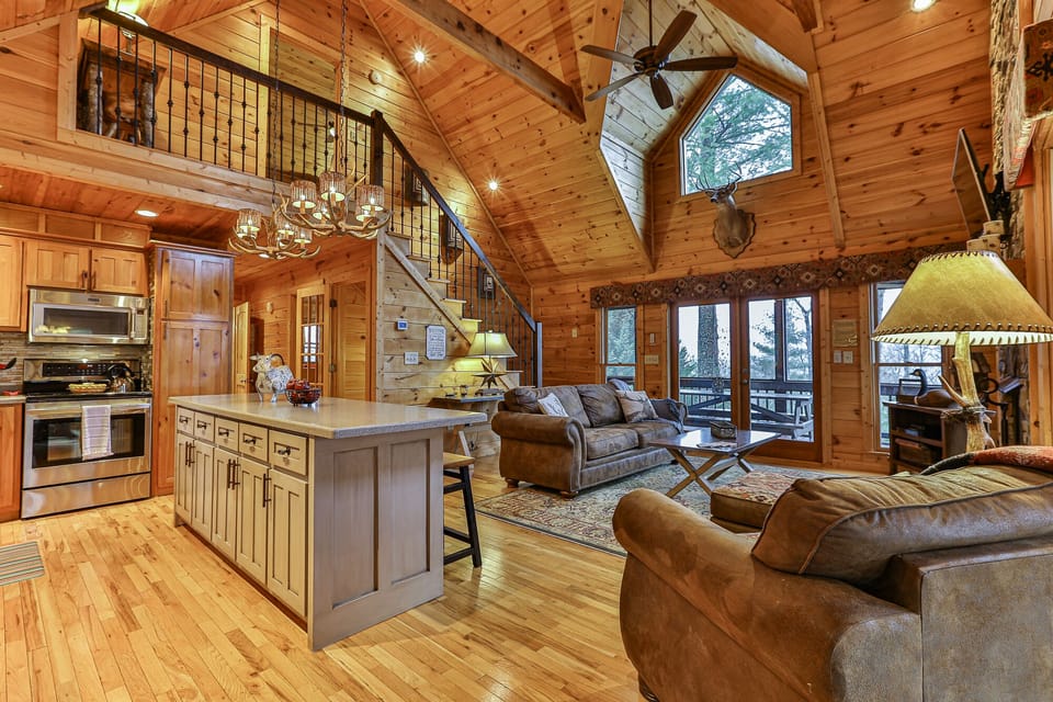 Kitchen and living room area