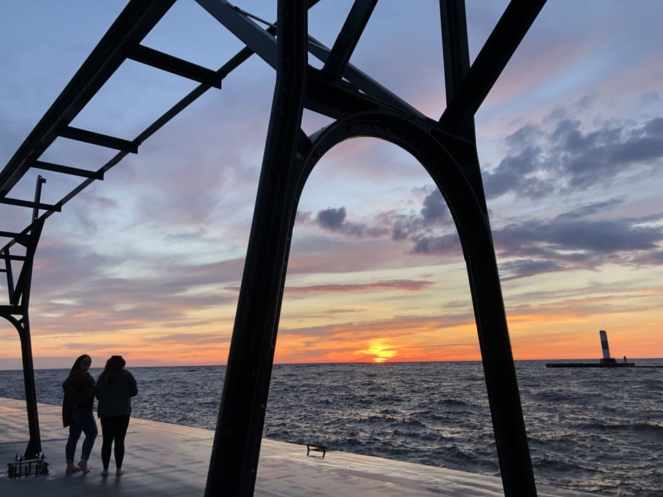 Amazing sunsets over Lake Michigan 