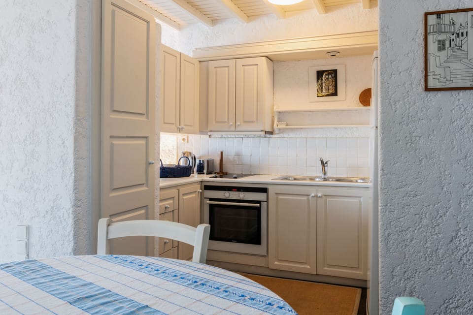 Kitchen and indoor dining area