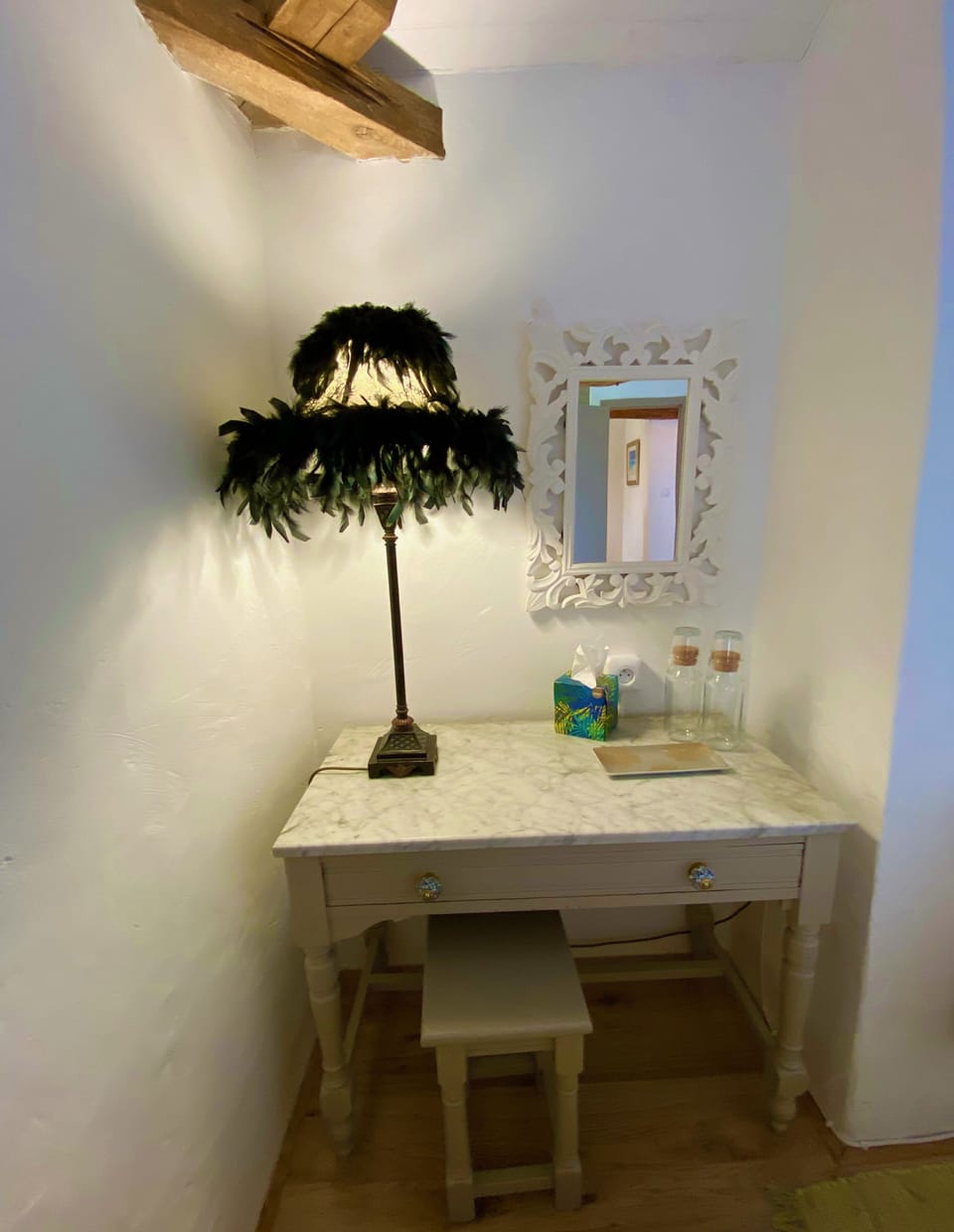 The dressing table area