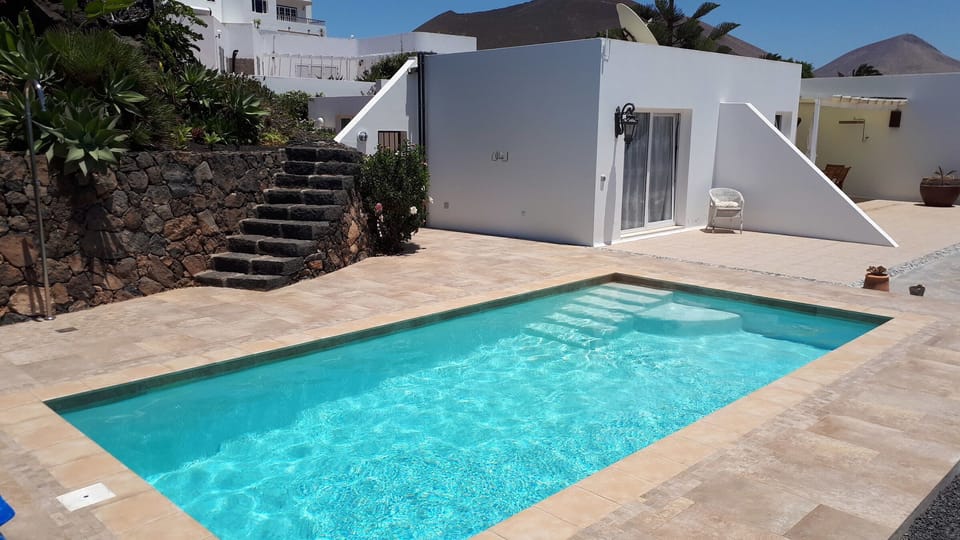 Our solar/electric heated pool