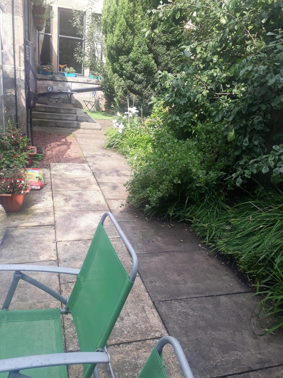 Steps on approach to entrance