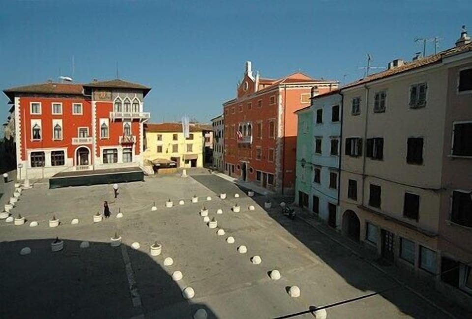 View from the living room on the town square