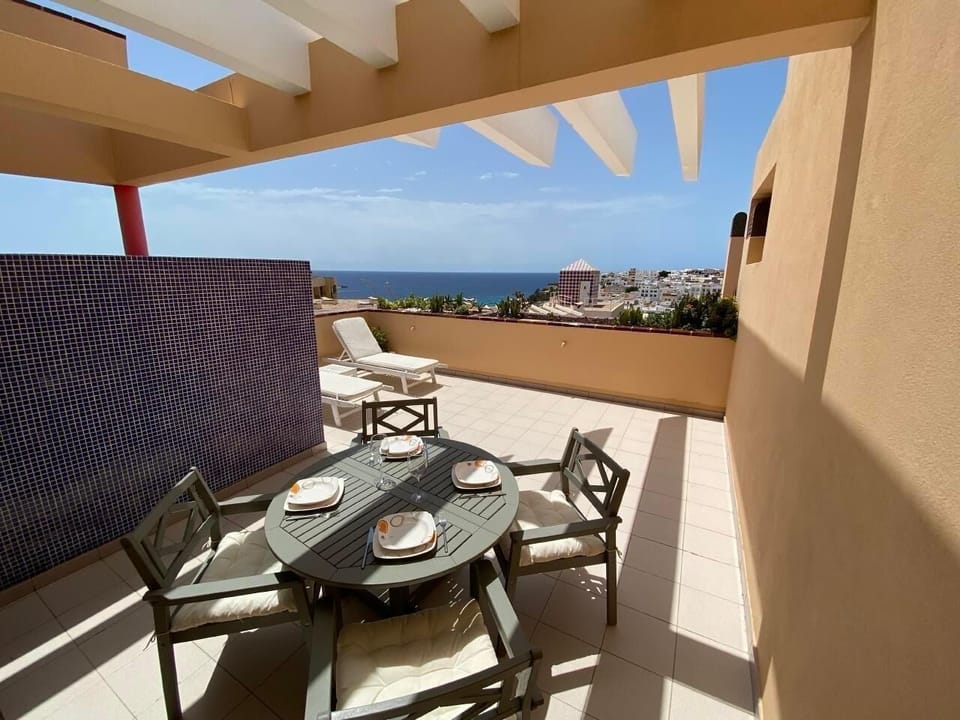 Beautiful and sunny terrace with sea views