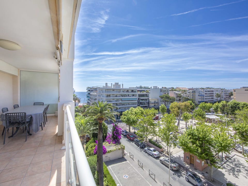 terrace with clear view and sea latteral view , only 50 meters to the beaches