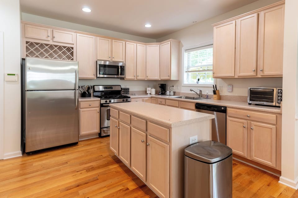 The kitchen is fully-stocked and includes everything you need to get cooking!