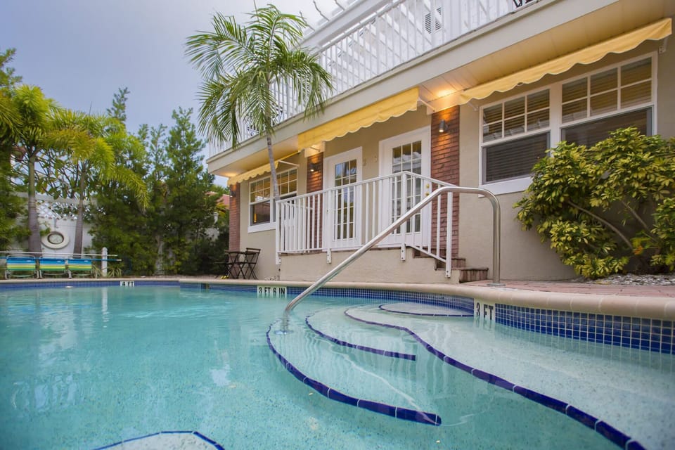 apartment opens to the pool