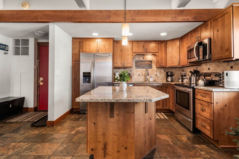 Open living room and kitchen