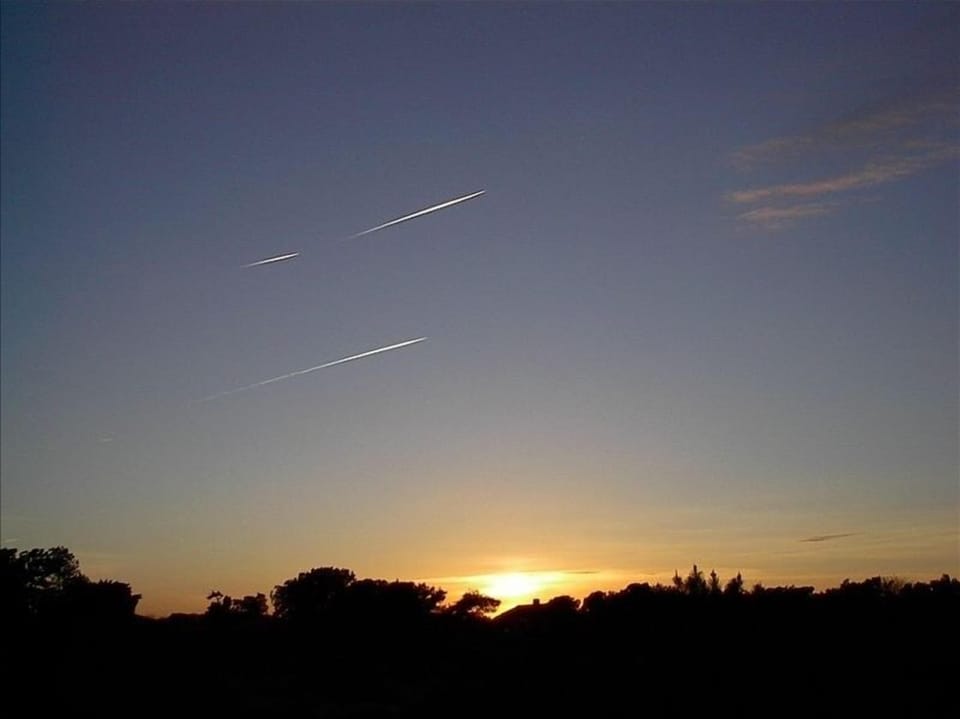 Sunset from backyard deck