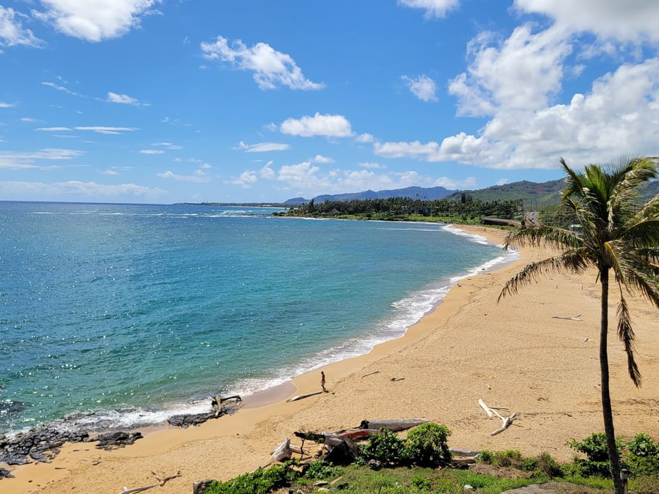 View of Wailua Beach from Lanai