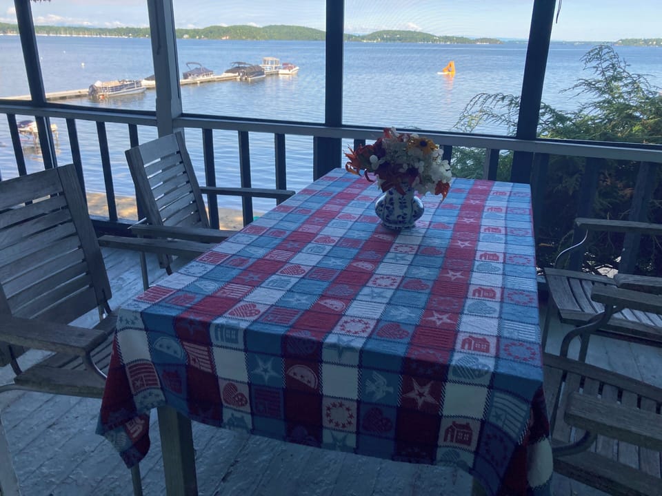 View from the screened in porch.