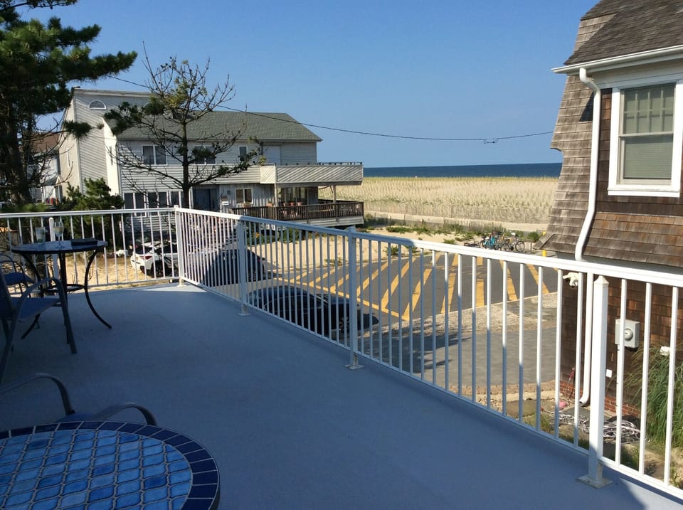 Upstairs deck with ocean view