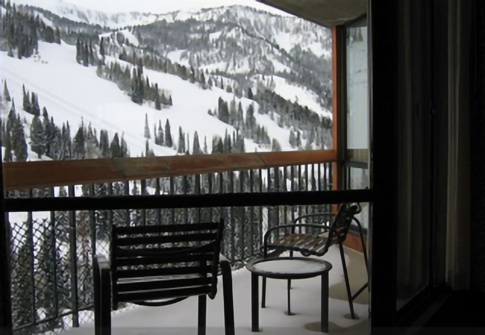 Three separate private balconies, one with private hot tub