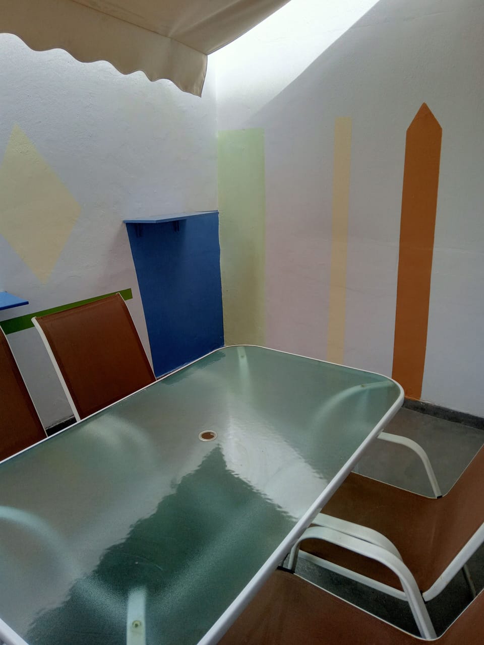 View of the private veranta