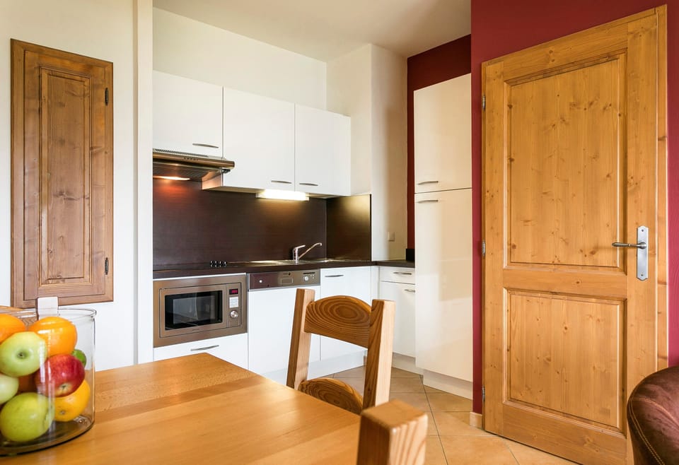 Curb your appetite by indulging on a snack in your kitchenette!