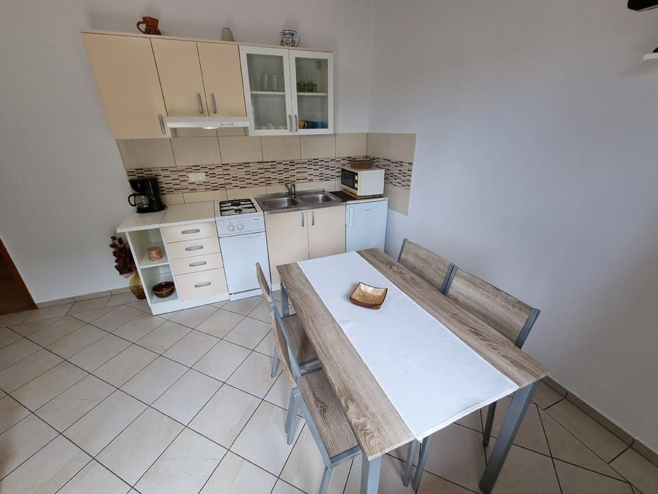 kitchen, dining area