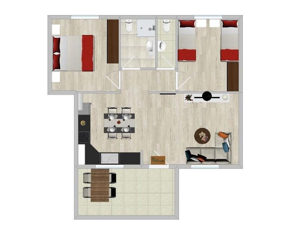 Layout/ floor plan. Bungalow melisa