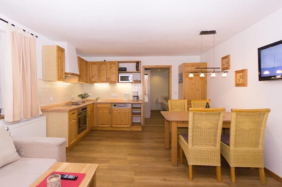 Living room and fitted kitchen