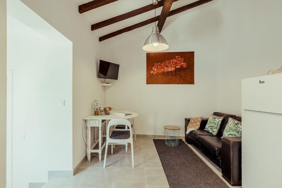living area with open kitchen