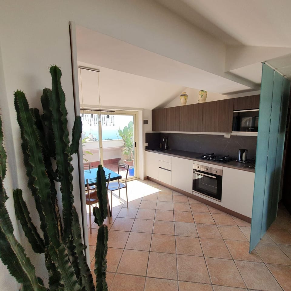 Kitchen area. New kitchen with oven, microwave, dishwasher (2022)