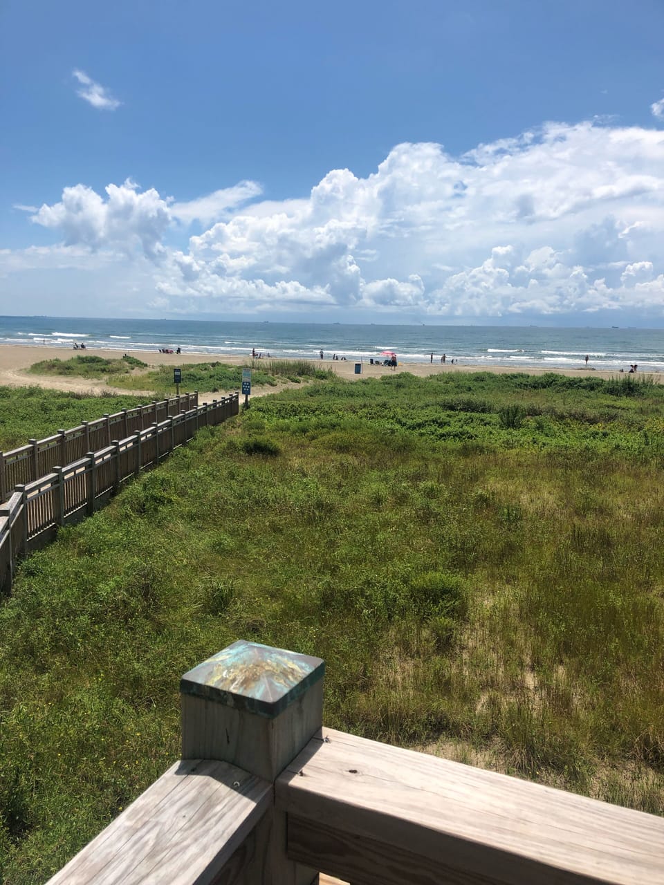 An outlook on the bridge to the beach.