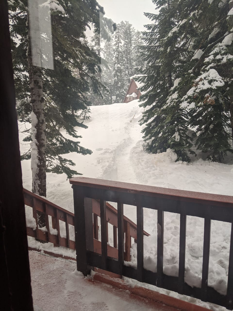 Winter 2019 - path to the road and parking