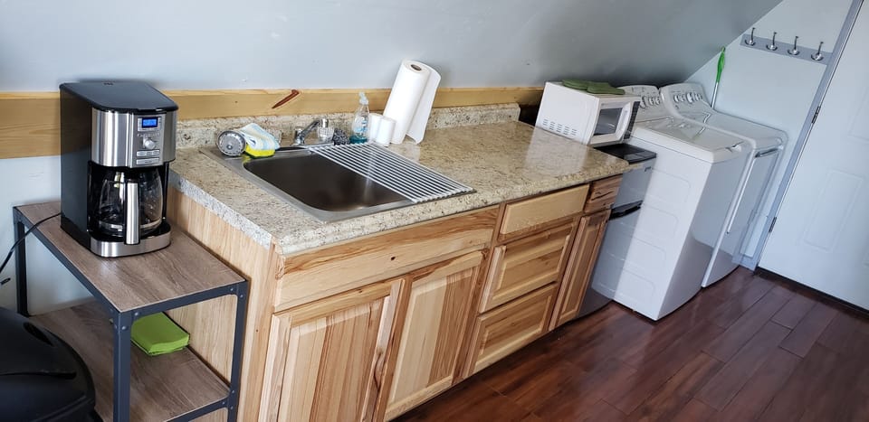 kitchen and laundry area