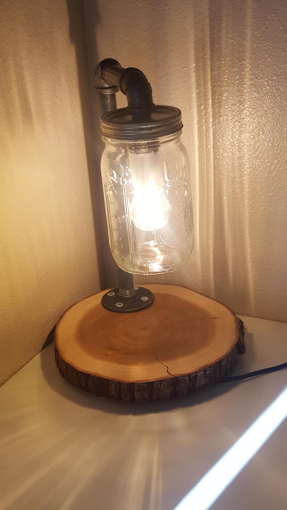 Husband made lamps!