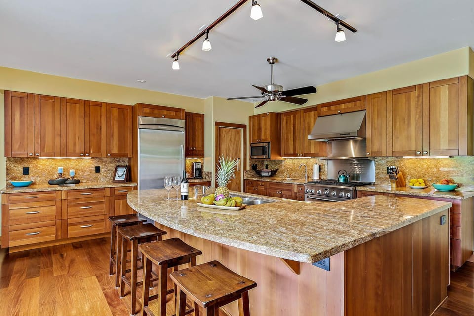 Kitchen is fully stocked with all the cookware and gadgets