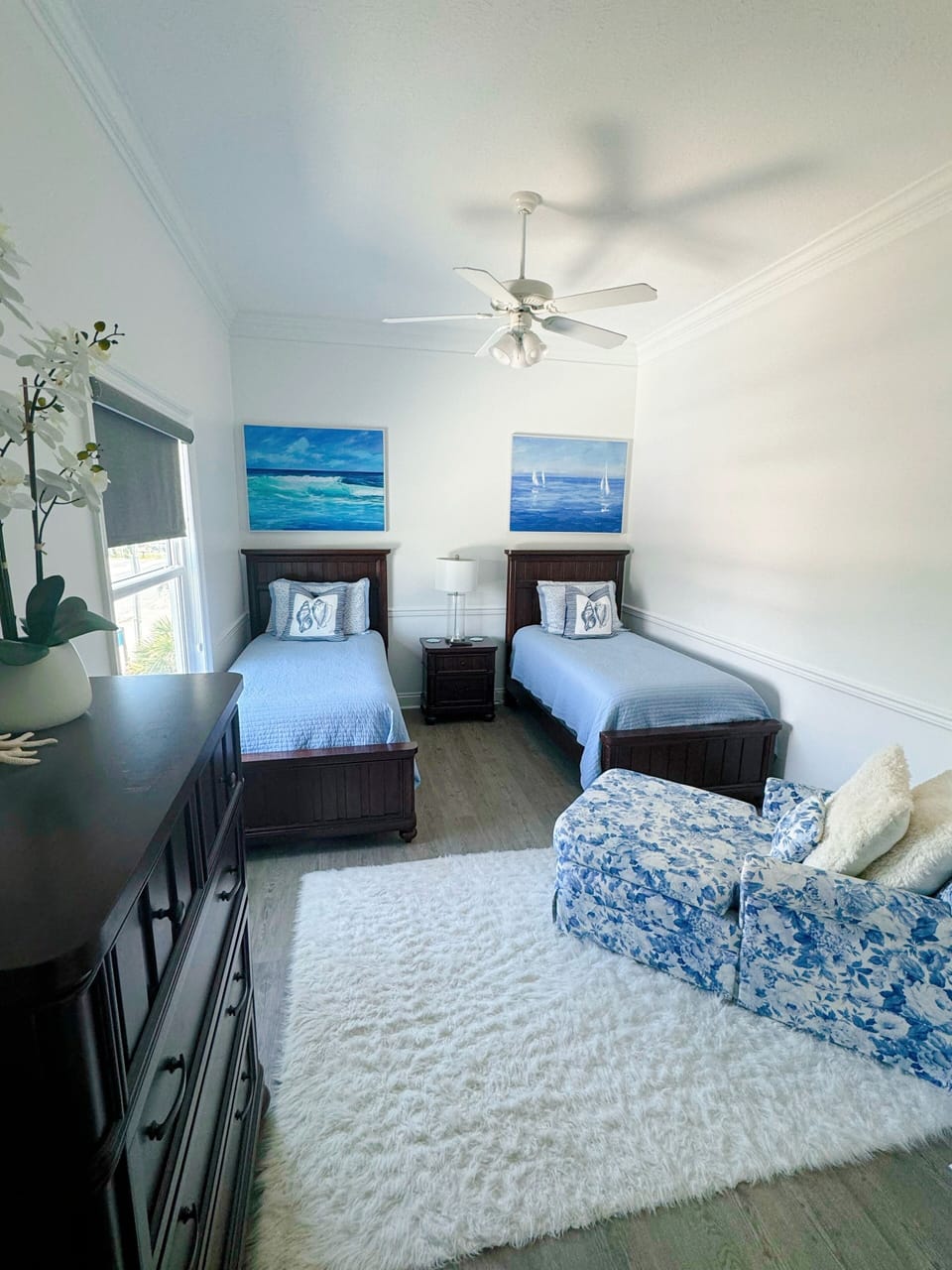 Guest Bedroom 
(TV on wall across from beds)