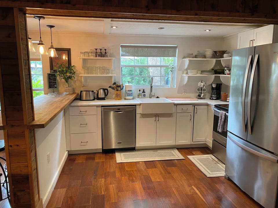 Fully stocked kitchen