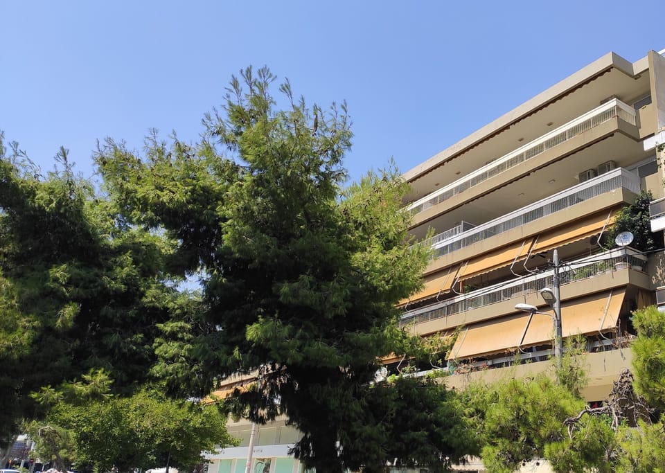 Exterior of apartment building