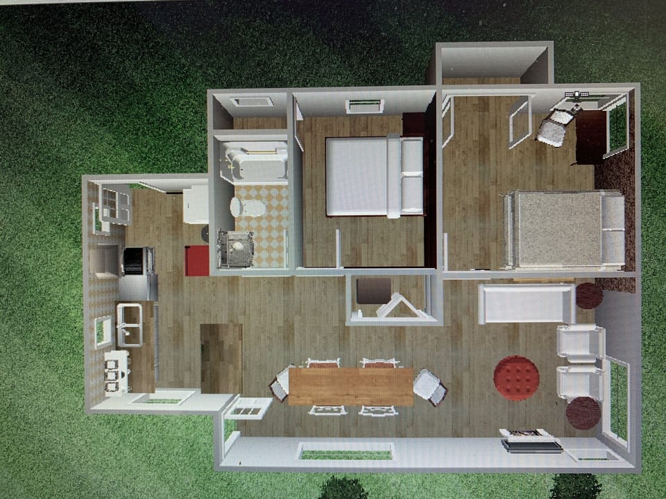 CAD rendering of new floor plan.