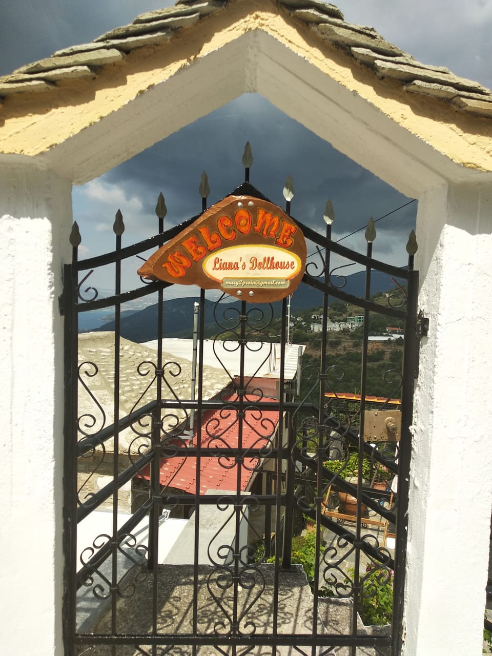 our front gate - welcome