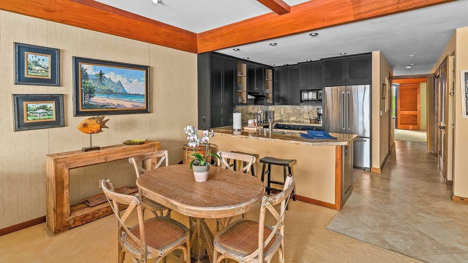 Poipu Kapili Resort #26 - Dining Room & Kitchen - Parrish Kauai