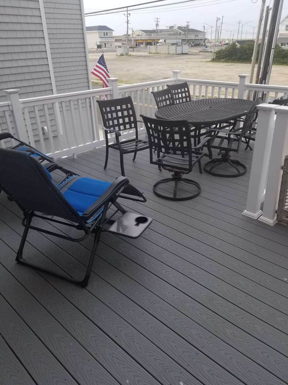 Front deck. Patio seating for 6.