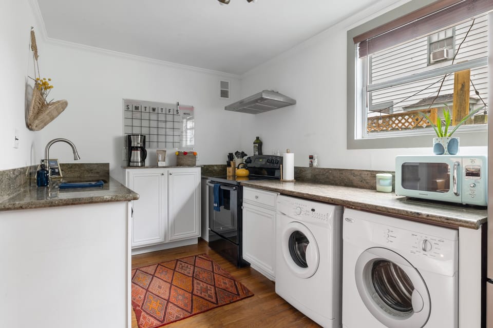 Laundry in Full Equipped Kitchen