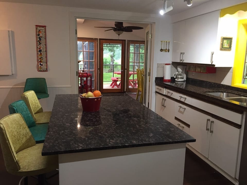 The kitchen island