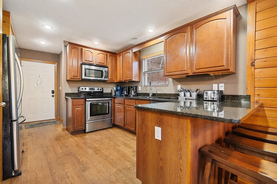 Kitchen area with appliances