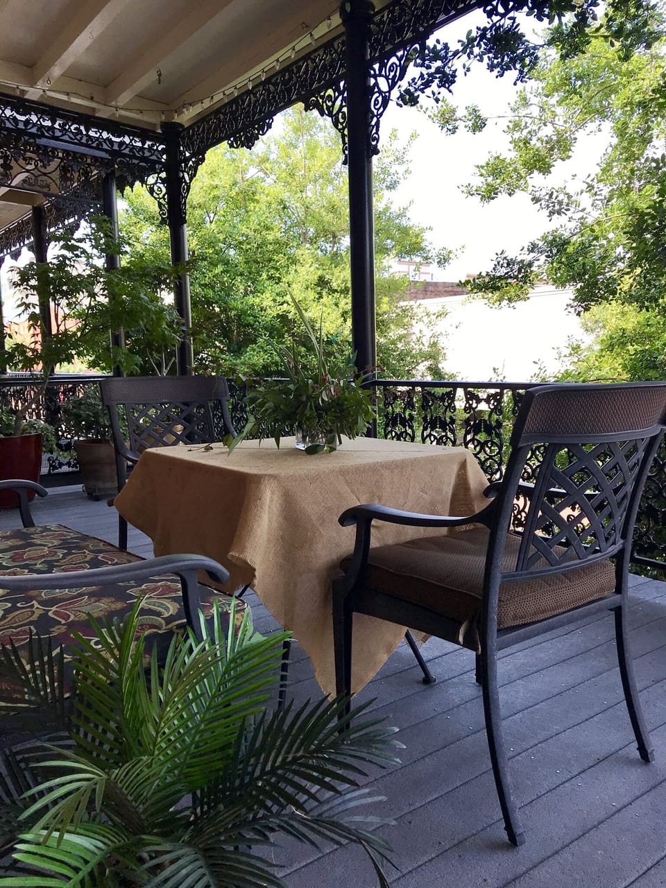 Entertain on the Palafox balcony or sit quietly above the beautiful street.