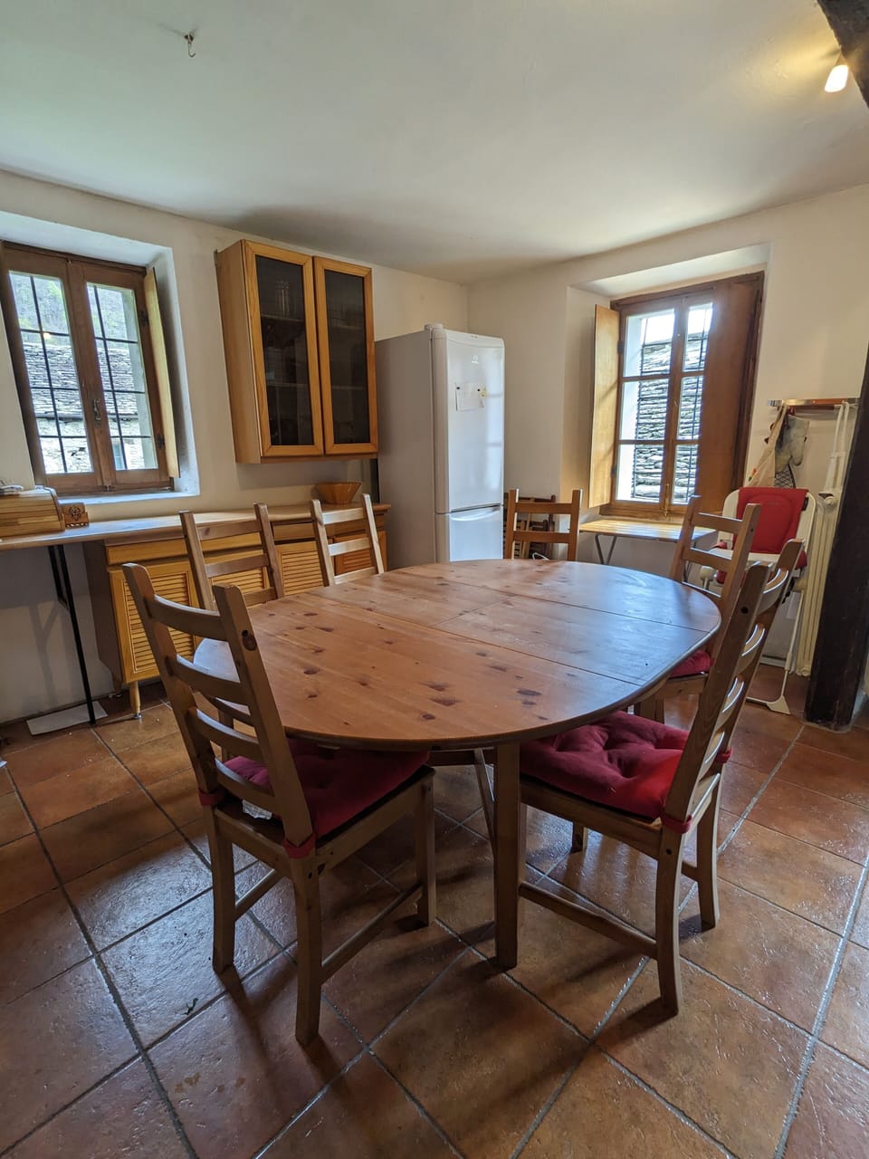 Open-plan kitchen/dining space, leading to the living area