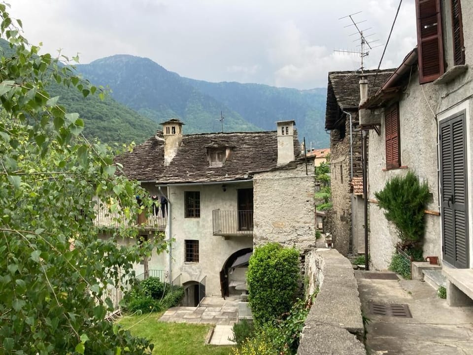 View of house and garden from pathway