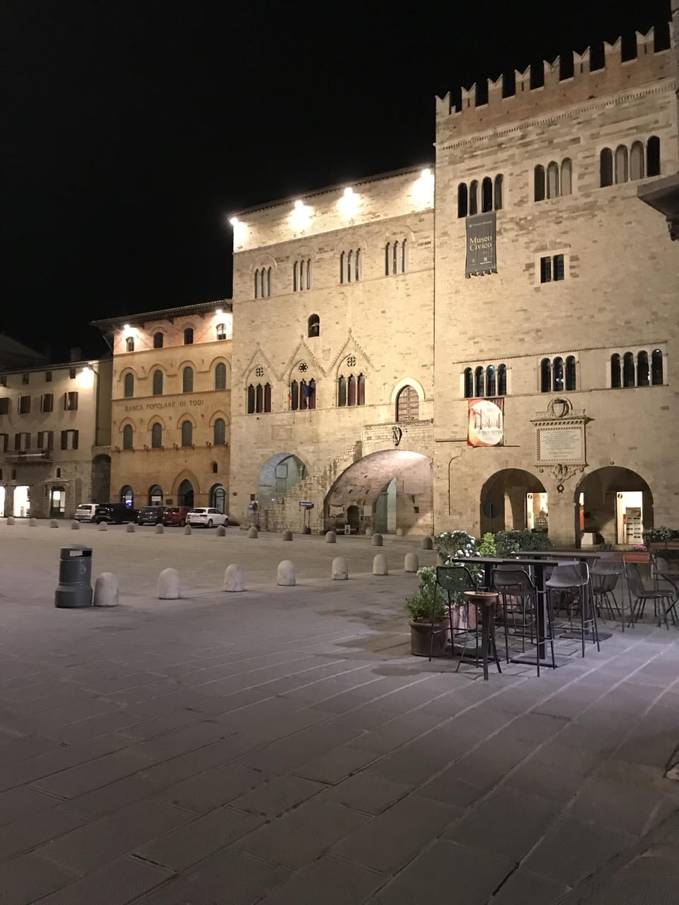 Todi's main square only a 2 minute walk from the house